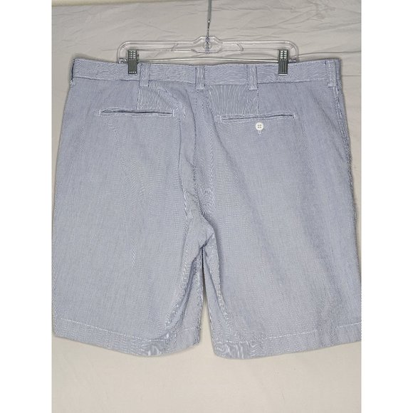 CREMIEUX Madison Seersucker Shorts 9" sz 40 Blue White Striped NWT Beach Wear Me - Picture 3 of 9